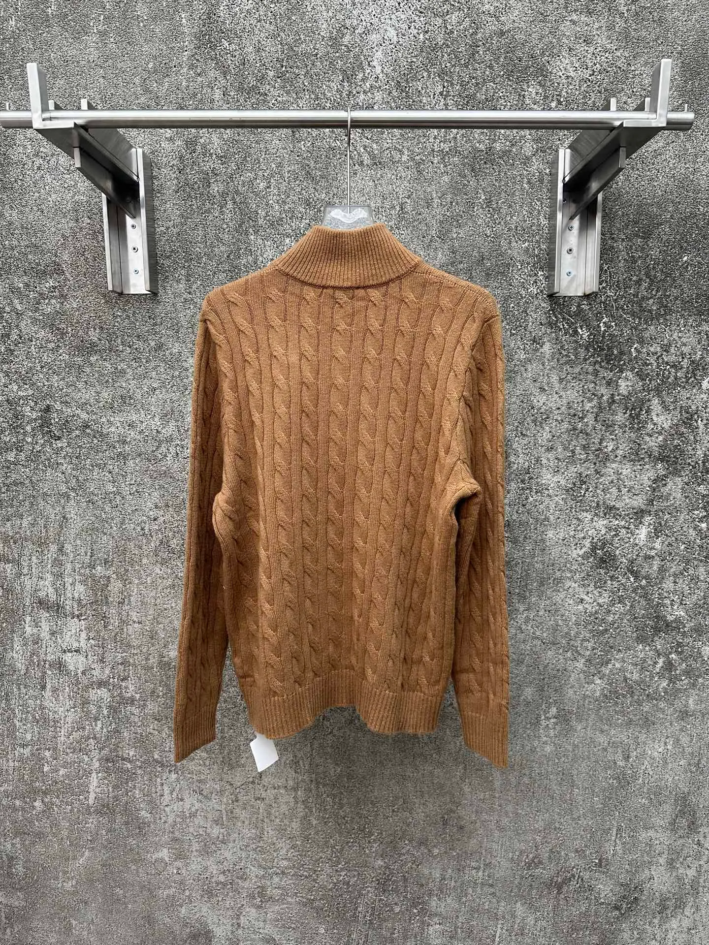 🅿️520 Polo Ralph Lauren 25ss solid color stand collar half zipper long sleeve sweater Size: S M L XL